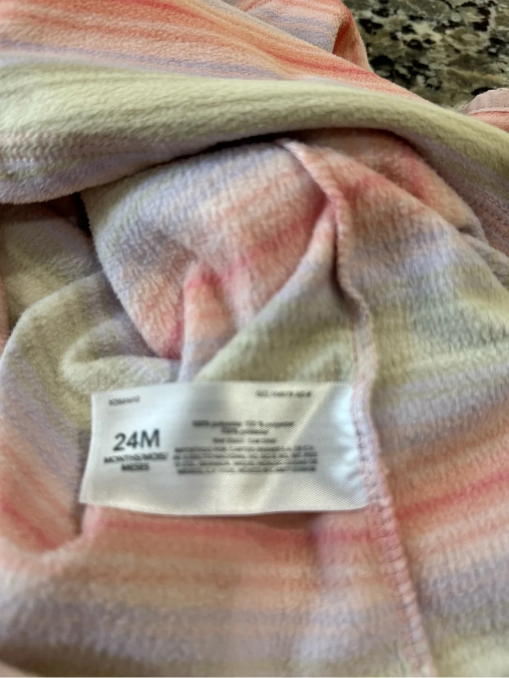 Osh Kosh B’Gosh Striped Pastel Quarter-Zip Kids Top - Pink & Cream